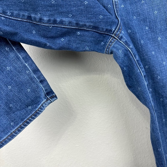 Talbots Floral Print Slim Ankle Blue Jeans 18 - Picture 5 of 6